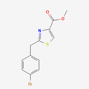 molecular formula C12H10BrNO2S B1392311 2-(4-溴苄基)噻唑-4-羧酸甲酯 CAS No. 885279-50-5