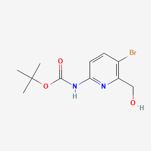 molecular formula C11H15BrN2O3 B13923124 tert-Butyl (5-bromo-6-(hydroxymethyl)pyridin-2-yl)carbamate 