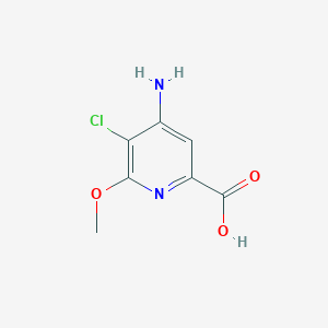 molecular formula C7H7ClN2O3 B13923149 4-Amino-5-chloro-6-methoxypicolinic acid 