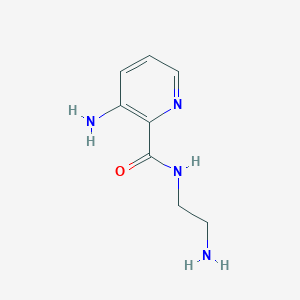 molecular formula C8H12N4O B13923153 3-Amino-N-(2-aminoethyl)pyridine-2-carboxamide CAS No. 103878-39-3