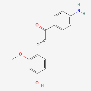 molecular formula C16H15NO3 B1392316 1-(4-Aminophenyl)-3-(4-hydroxy-2-methoxyphenyl)prop-2-EN-1-one CAS No. 1006268-64-9