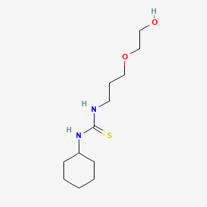 molecular formula C12H24N2O2S B13923167 1-Cyclohexyl-3-(3-(2-hydroxyethoxy)propyl)thiourea CAS No. 32428-86-7