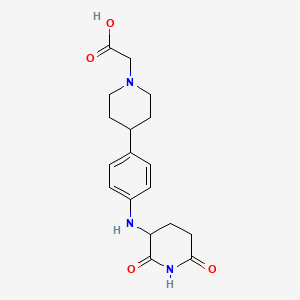 4-[4-[(2,6-Dioxo-3-piperidinyl)amino]phenyl]-1-piperidineacetic acid