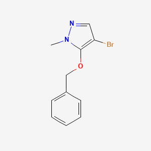 molecular formula C11H11BrN2O B13923194 5-(Benzyloxy)-4-bromo-1-methyl-1H-pyrazole 