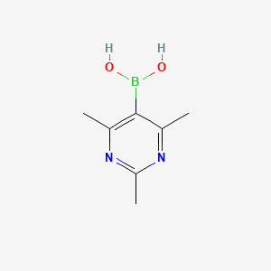 molecular formula C7H11BN2O2 B13923197 B-(2,4,6-Trimethyl-5-pyrimidinyl)boronic acid CAS No. 1469931-07-4