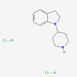 molecular formula C13H20Cl2N2 B1392321 1-(4-Piperidinyl)indoline dihydrochloride CAS No. 1220020-04-1