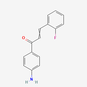 molecular formula C15H12FNO B1392325 1-(4-Aminophenyl)-3-(2-fluorophenyl)prop-2-EN-1-one CAS No. 899016-49-0