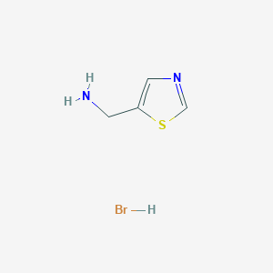 molecular formula C4H7BrN2S B1392328 1,3-Thiazol-5-ylmethylamine hydrobromide CAS No. 1215667-23-4