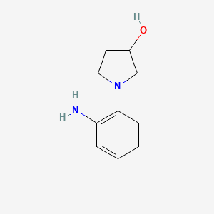 molecular formula C11H16N2O B1392330 1-(2-Amino-4-methylphenyl)-3-pyrrolidinol CAS No. 1220034-47-8