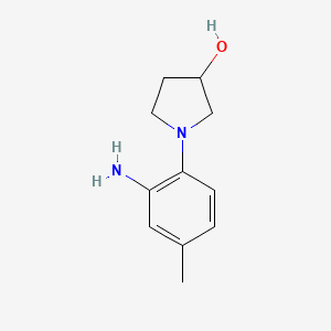 molecular formula C11H16N2O B1392330 1-(2-Amino-4-methylphenyl)pyrrolidin-3-ol CAS No. 1220034-47-8