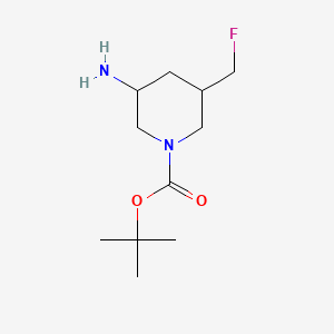 molecular formula C11H21FN2O2 B13923327 Tert-butyl 3-amino-5-(fluoromethyl)piperidine-1-carboxylate 