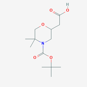2-Carboxymethyl-5,5-dimethyl-morpholine-4-carboxylic acid tert-butyl ester