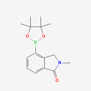 molecular formula C15H20BNO3 B1392345 2-Methyl-4-(4,4,5,5-tetramethyl-1,3,2-dioxaborolan-2-yl)isoindolin-1-one CAS No. 1221239-09-3