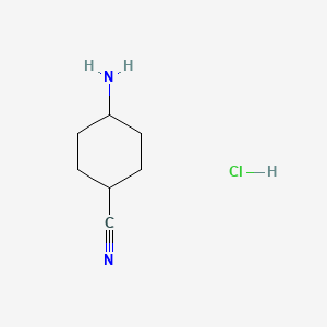 molecular formula C7H13ClN2 B1392349 4-Aminocyclohexanecarbonitrile hydrochloride CAS No. 1387445-51-3