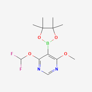 4-(Difluoromethoxy)-6-methoxy-5-(4,4,5,5-tetramethyl-1,3,2-dioxaborolan-2-yl)pyrimidine