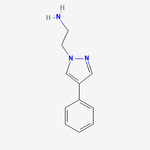 molecular formula C11H13N3 B1392350 1-(2-氨基乙基)-4-苯基-吡唑 CAS No. 1211530-81-2