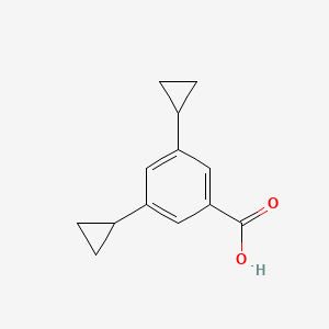 molecular formula C13H14O2 B13923529 3,5-Dicyclopropylbenzoic acid 