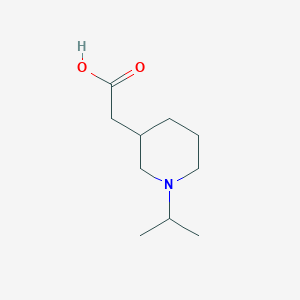 molecular formula C10H19NO2 B1392354 2-(1-Isopropyl-3-piperidinyl)acetic acid CAS No. 1220030-63-6