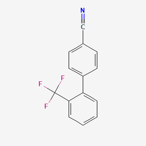 molecular formula C14H8F3N B13923545 2'-(Trifluoromethyl)[1,1'-biphenyl]-4-carbonitrile 