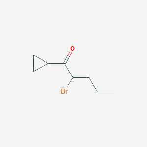 molecular formula C8H13BrO B13923575 2-Bromo-1-cyclopropylpentan-1-one CAS No. 34650-67-4