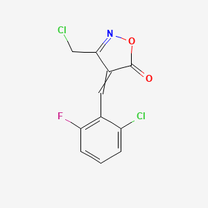 4-[(2-Chloro-6-fluorophenyl)methylidene]-3-(chloromethyl)-1,2-oxazol-5-one