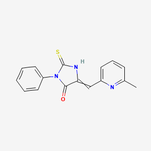 5-[(6-Methylpyridin-2-yl)methylidene]-3-phenyl-2-sulfanylideneimidazolidin-4-one