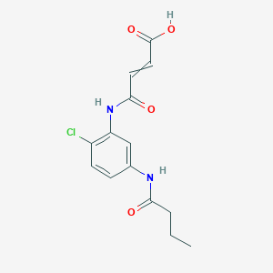 molecular formula C14H15ClN2O4 B1392362 4-{[5-(Butyrylamino)-2-chlorophenyl]amino}-4-oxo-2-butenoic acid CAS No. 940106-84-3