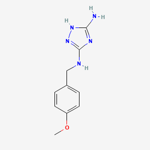 molecular formula C10H13N5O B13923650 1H-1,2,4-Triazole-3,5-diamine, N-[(4-methoxyphenyl)methyl]- CAS No. 878713-19-0