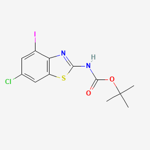 molecular formula C12H12ClIN2O2S B13923690 tert-Butyl (6-chloro-4-iodobenzo[d]thiazol-2-yl)carbamate 