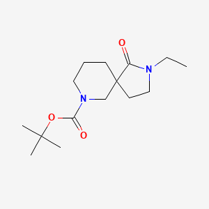 molecular formula C15H26N2O3 B13923707 2,7-Diazaspiro[4.5]decane-7-carboxylic acid, 2-ethyl-1-oxo-, 1,1-dimethylethyl ester CAS No. 923009-51-2