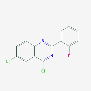 molecular formula C14H7Cl2FN2 B1392371 4,6-二氯-2-(2-氟苯基)喹唑啉 CAS No. 885277-47-4
