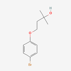 molecular formula C11H15BrO2 B13923714 4-(4-Bromophenoxy)-2-methylbutan-2-ol 