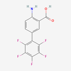 molecular formula C13H6F5NO2 B13923716 4-Amino-2',3',4',5',6'-pentafluoro[1,1'-biphenyl]-3-carboxylic acid 