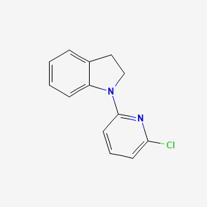 molecular formula C13H11ClN2 B1392376 1-(6-氯-2-吡啶基)吲哚 CAS No. 1220036-30-5