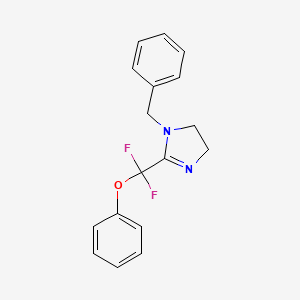 molecular formula C17H16F2N2O B13923768 1-Benzyl-2-[difluoro(phenoxy)methyl]-4,5-dihydro-1H-imidazole 