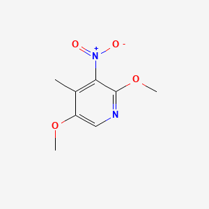 molecular formula C8H10N2O4 B13923770 2,5-Dimethoxy-4-methyl-3-nitropyridine 