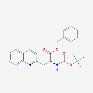 molecular formula C24H26N2O4 B13923774 (R)-Benzyl 2-((tert-butoxycarbonyl)amino)-3-(quinolin-2-yl)propanoate 