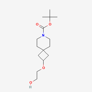 molecular formula C15H27NO4 B13923792 tert-Butyl 2-(2-hydroxyethoxy)-7-azaspiro[3.5]nonane-7-carboxylate 