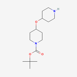 molecular formula C15H28N2O3 B1392381 4-(Piperidin-4-yloxy)-piperidine-1-carboxylic acid tert-butyl ester CAS No. 845305-83-1