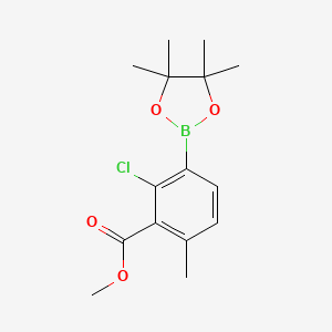 molecular formula C15H20BClO4 B13923812 Methyl 2-chloro-6-methyl-3-(4,4,5,5-tetramethyl-1,3,2-dioxaborolan-2-yl)benzoate 