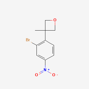 molecular formula C10H10BrNO3 B13923828 3-(2-Bromo-4-nitrophenyl)-3-methyloxetane 