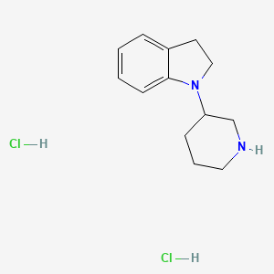 molecular formula C13H20Cl2N2 B1392383 1-(3-Piperidinyl)indoline dihydrochloride CAS No. 1219957-54-6