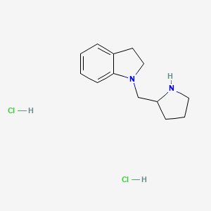 molecular formula C13H20Cl2N2 B1392384 1-(2-Pyrrolidinylmethyl)indoline dihydrochloride CAS No. 1220027-46-2