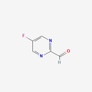 molecular formula C5H3FN2O B1392395 5-Fluoropyrimidine-2-carbaldehyde CAS No. 935667-50-8
