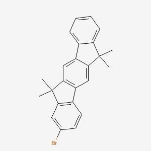 molecular formula C24H21Br B13924057 2-Bromo-6,12-dihydro-6,6,12,12-tetramethylindeno[1,2-b]fluorene 