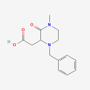 molecular formula C14H18N2O3 B1392407 2-(1-苄基-4-甲基-3-氧代-2-哌嗪基)-乙酸 CAS No. 1236267-76-7