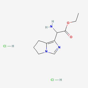 Ethyl 2-amino-2-(6,7-dihydro-5H-pyrrolo[1,2-c]imidazol-1-yl)acetate dihydrochloride