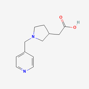molecular formula C12H16N2O2 B1392411 2-[1-(4-Pyridinylmethyl)-3-pyrrolidinyl]-acetic acid CAS No. 1220027-66-6