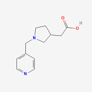 molecular formula C12H16N2O2 B1392411 2-[1-(4-吡啶基甲基)-3-吡咯烷基]-乙酸 CAS No. 1220027-66-6