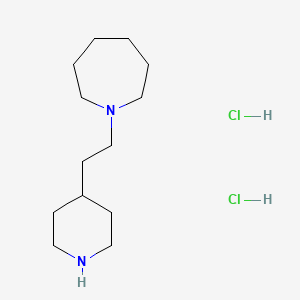 molecular formula C13H28Cl2N2 B1392413 1-[2-(4-Piperidinyl)ethyl]azepane dihydrochloride CAS No. 1220035-80-2